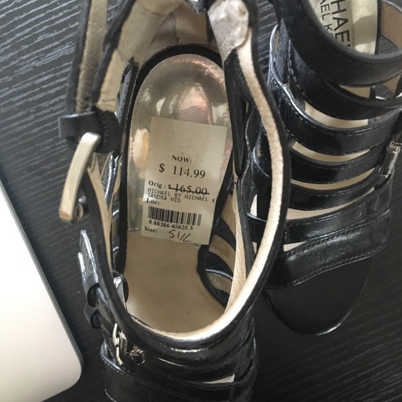 Michael Kors Black Cage Heels - Picture 3 of 5